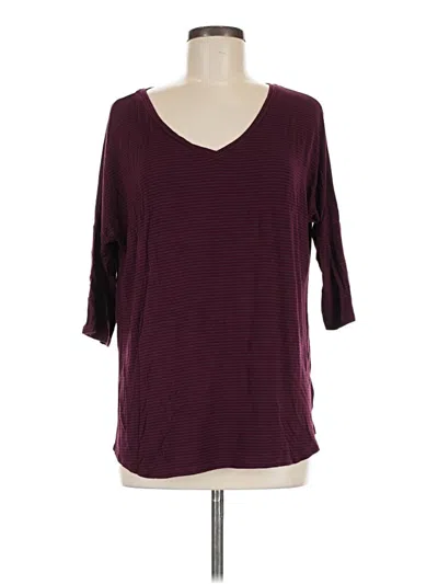Pre-owned American Eagle Outfitters 3/4 Sleeve T-shirt In Burgundy