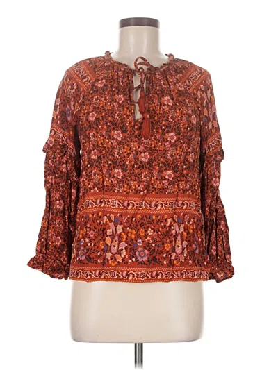 Pre-owned American Eagle Outfitters 3/4 Sleeve T-shirt In Orange