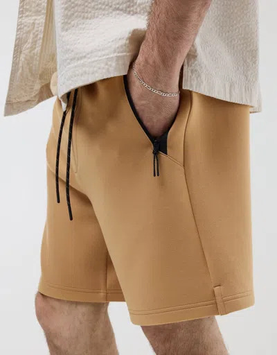 American Eagle Outfitters Ae 24/7 8" Jogger Short In Brown