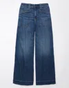 American Eagle Outfitters Ae Ae Dreamy Drape Stretch Baggy Ultra Wide-leg Super High-waisted Jean In Black
