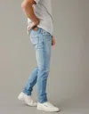 American Eagle Outfitters Ae Airflex+ Ultrasoft Distressed Original Bootcut Jean In Blue