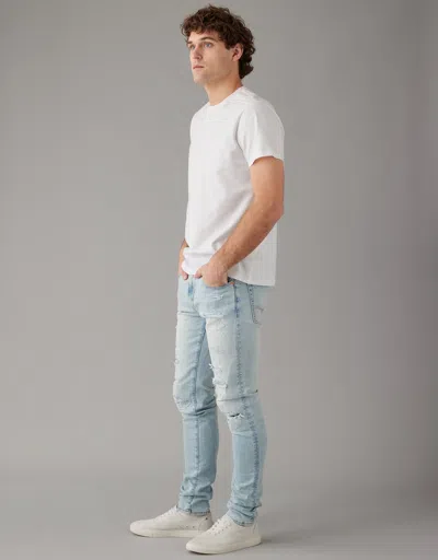 American Eagle Outfitters Ae Airflex+ Ultrasoft Patched Athletic Skinny Jean In Multi