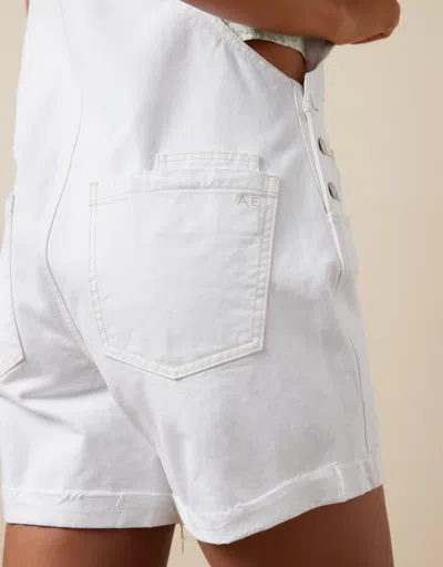 American Eagle Outfitters Ae Baggy Overall Short In White
