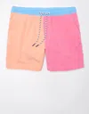 American Eagle Outfitters Ae Colorblock Flex 5" Swim Trunk In Multi
