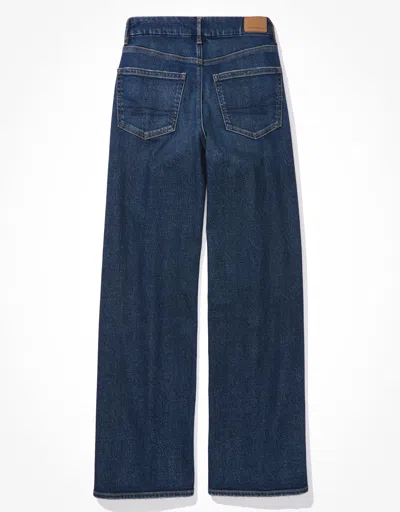 American Eagle Outfitters Ae Curvy Super High-waisted Baggy Wide-leg Jean In Blue