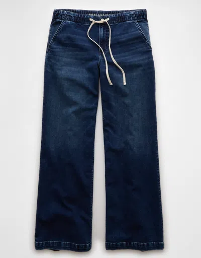 American Eagle Outfitters Ae Dreamy Drape Cozy Low-rise Baggy Wide-leg Jean In Multi
