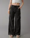 American Eagle Outfitters Ae Dreamy Drape Stretch Cargo Super High-waisted Baggy Wide-leg Pant In Multi