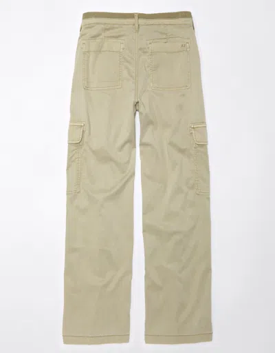 American Eagle Outfitters Ae Dreamy Drape Stretch Cargo Super High-waisted Baggy Wide-leg Pant In Brown