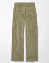 American Eagle Outfitters Ae Dreamy Drape Stretch Corduroy Super High-waisted Baggy Wide-leg Pant In Green