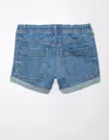 American Eagle Outfitters Ae Dreamy Drape Stretch Denim Easy Shortie In Blue