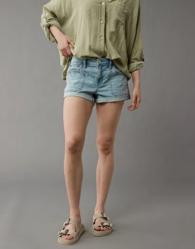 American Eagle Outfitters Ae Dreamy Drape Stretch Denim Easy Shortie In Multi