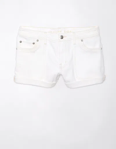 American Eagle Outfitters Ae Dreamy Drape Stretch Denim Easy Shortie In White