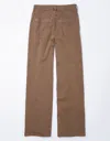 American Eagle Outfitters Ae Dreamy Drape Stretch Super High-waisted Baggy Wide-leg Pant In Brown