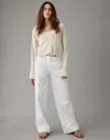 AMERICAN EAGLE OUTFITTERS AE DREAMY DRAPE STRETCH SUPER HIGH-WAISTED CARGO BAGGY WIDE-LEG JEAN