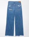 American Eagle Outfitters Ae Dreamy Drape Ultra Wide-leg Super High-waisted Ripped Jean In Blue