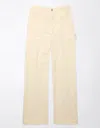 American Eagle Outfitters Ae Dreamy Drape Woven Super High-waisted Baggy Wide-leg Pant In White