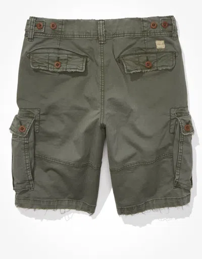 American Eagle Outfitters Ae Flex 10" Lived-in Cargo Short In Green