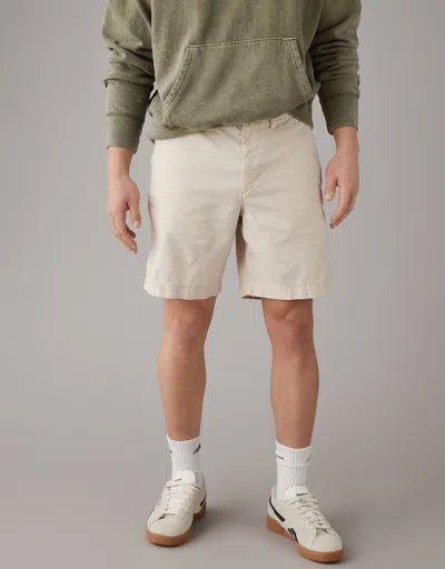 American Eagle Outfitters Ae Flex 9" Weekend Linen-blend Short In White