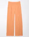 American Eagle Outfitters Ae High-waisted Pull-on Wide Leg Pant In Orange