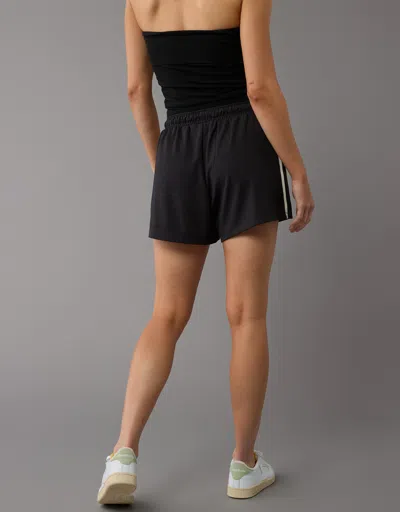 American Eagle Outfitters Ae High-waisted Sporty Sweat Short In Black