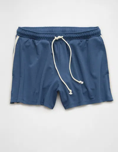 American Eagle Outfitters Ae High-waisted Sporty Sweat Short In Blue