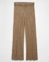 American Eagle Outfitters Ae High-waisted Wide-leg Sweater Pant In Brown
