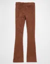 American Eagle Outfitters Ae It Knit Suede Pull-on High-waisted Kick Boot Pant In Multi