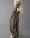 American Eagle Outfitters Ae Knit Baggy Wide-leg Sweatpant In Brown