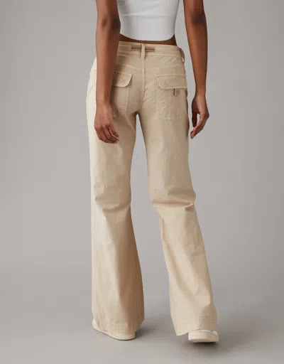 American Eagle Outfitters Ae Low-rise Baggy Flare Pant In Beige