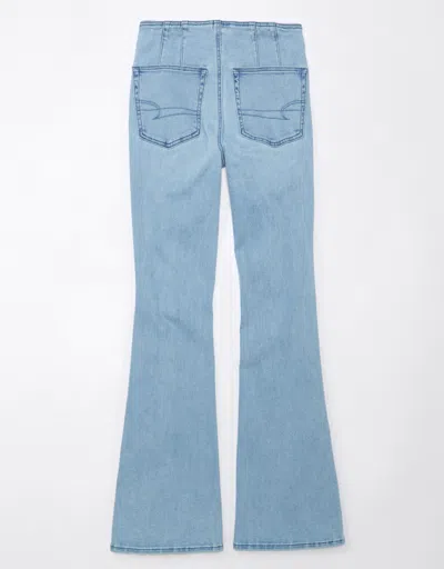 American Eagle Outfitters Ae Luxe Pull-on High-waisted Festival Flare Jean In Blue