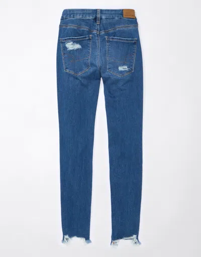 American Eagle Outfitters Ae Next Level Curvy Patched High-waisted Jegging In Blue