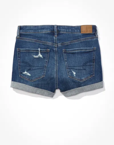 American Eagle Outfitters Ae Ne(x)t Level High V-rise Denim Short Short In Multi