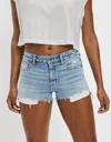 American Eagle Outfitters Ae Next Level High-waisted Denim Short Short In Blue