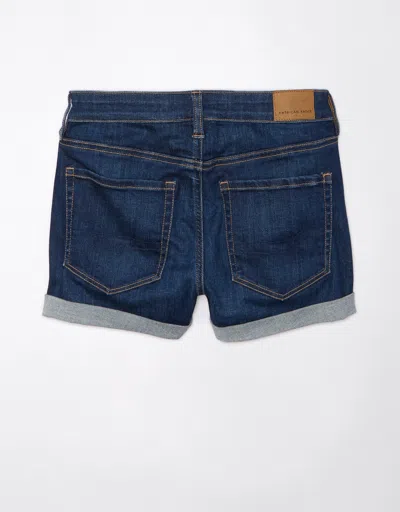 American Eagle Outfitters Ae Next Level High-waisted Denim Short Short In Blue