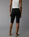 American Eagle Outfitters Ae Next Level High-waisted Skinny Bermuda Denim Short In Black