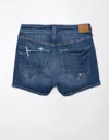 American Eagle Outfitters Ae Next Level High-waisted V-rise Denim Short Short In Blue