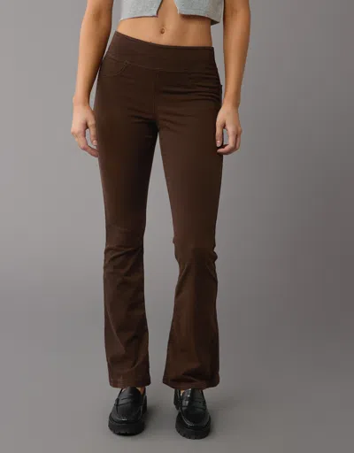American Eagle Outfitters Ae Next Level Pull-on High-waisted Kick Bootcut Pant In Gold
