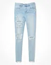 AMERICAN EAGLE OUTFITTERS AE NE(X)T LEVEL RIPPED LOW-RISE JEGGING