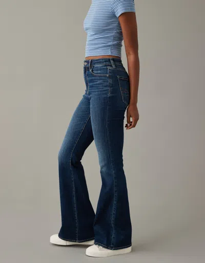 AMERICAN EAGLE OUTFITTERS AE NEXT LEVEL SUPER HIGH-WAISTED FLARE JEAN