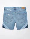 AMERICAN EAGLE OUTFITTERS AE REAL GOOD REPURPOSED STRIGID 6" PERFECT LOW-RISE SHORT