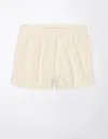 American Eagle Outfitters Ae Reverse Fleece Short In Neutral