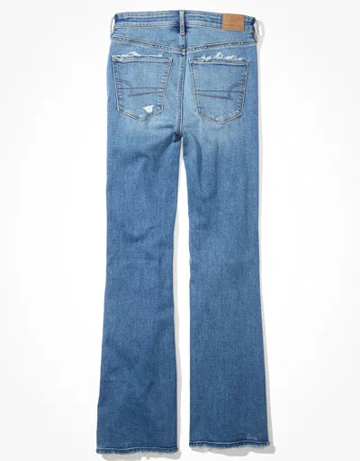 American Eagle Outfitters Ae Ripped Super High-waisted Flare Jean In Multi