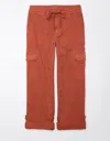 American Eagle Outfitters Ae Snappy Stretch Convertible Baggy Cargo Jogger In Brown