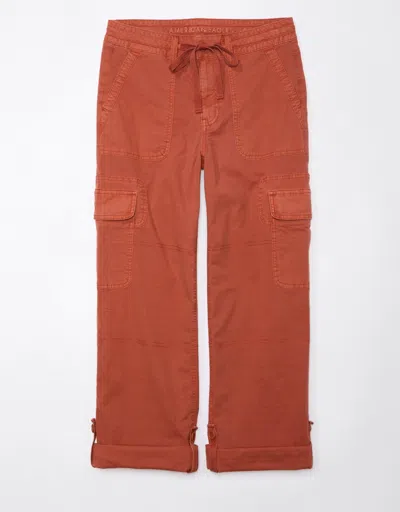 American Eagle Outfitters Ae Snappy Stretch Convertible Baggy Cargo Jogger In Brown