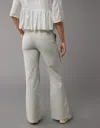 American Eagle Outfitters Ae Snappy Stretch Low-rise Baggy Flare Pant In Grey