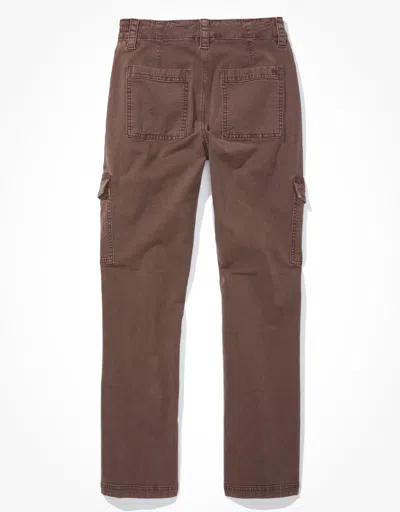 American Eagle Outfitters Ae Stretch Curvy Cargo Straight Pant In Gold