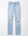 AMERICAN EAGLE OUTFITTERS AE STRETCH CURVY HIGH-WAISTED STRAIGHT JEAN