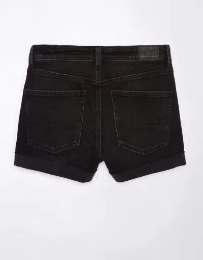 American Eagle Outfitters Ae Stretch Denim Mom Short In Black