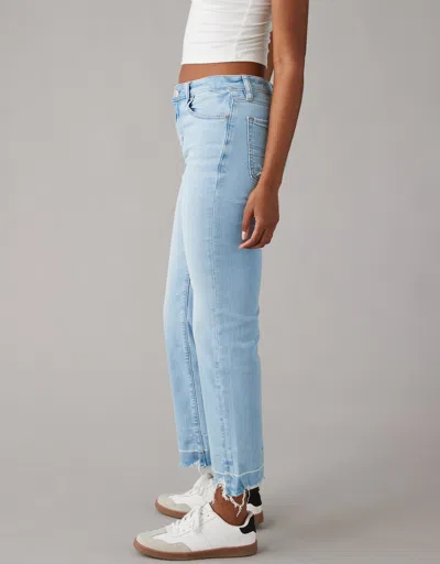 American Eagle Outfitters Ae Stretch High-waisted Kick Bootcut Crop Jean In Blue