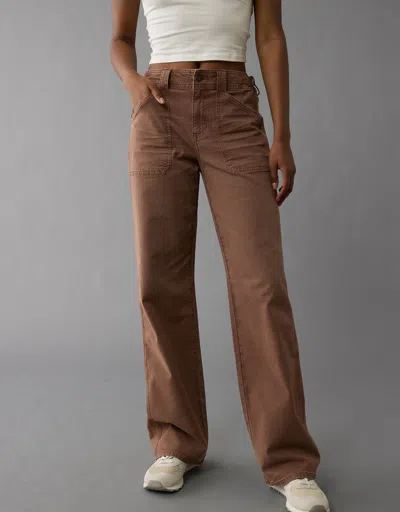 American Eagle Outfitters Ae Stretch High-waisted Stovepipe Utility Pant In Gold